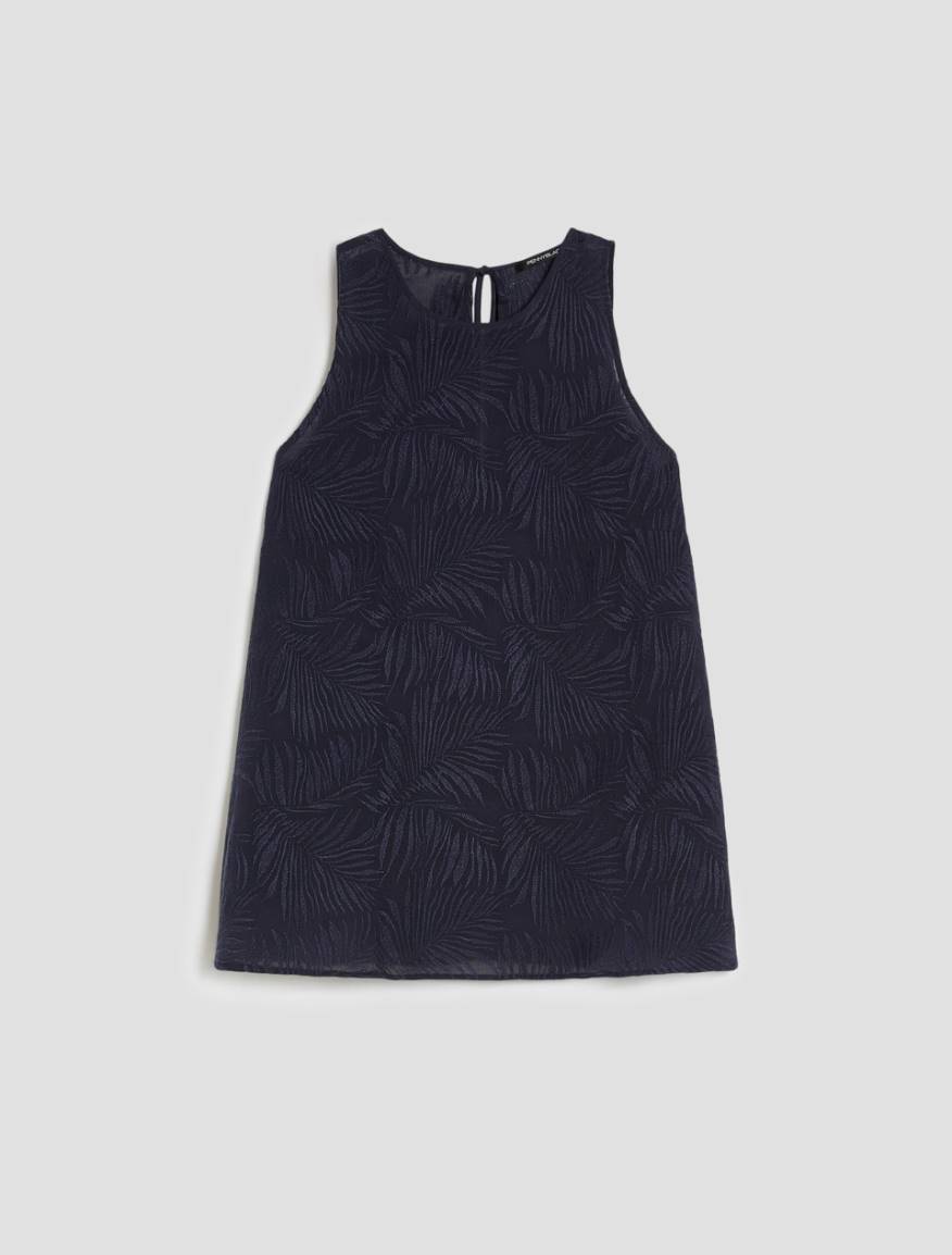Top in mussola ricamata - BLU - Pennyblack - 2
