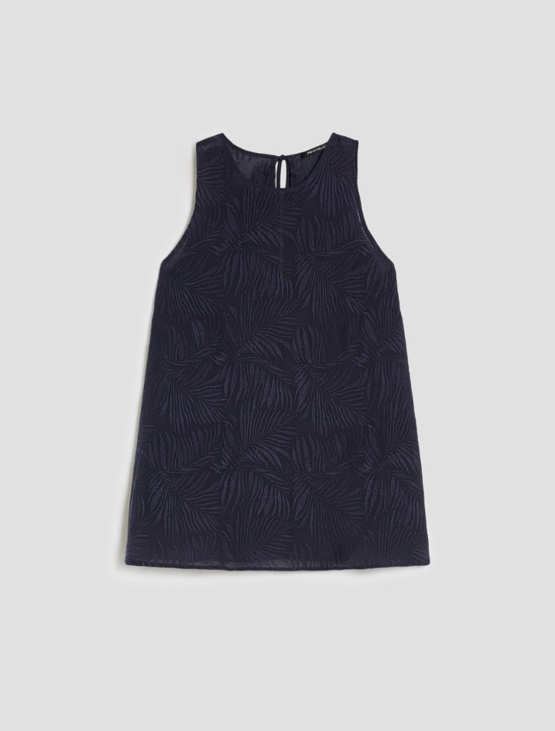 Top in embroidered muslin - NAVY - pennyblack