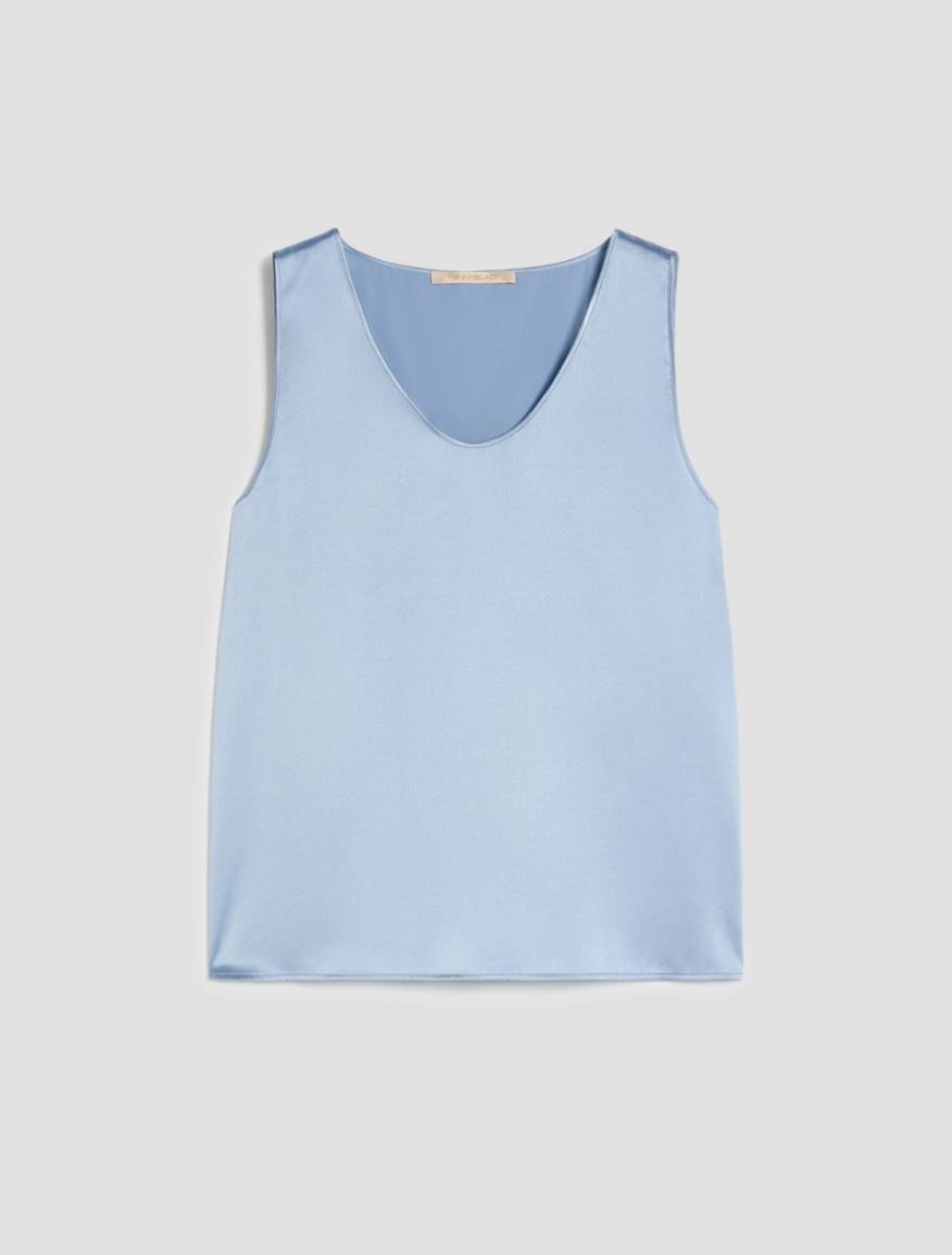 Silk-satin top - LIGHT BLUE - Pennyblack - 2