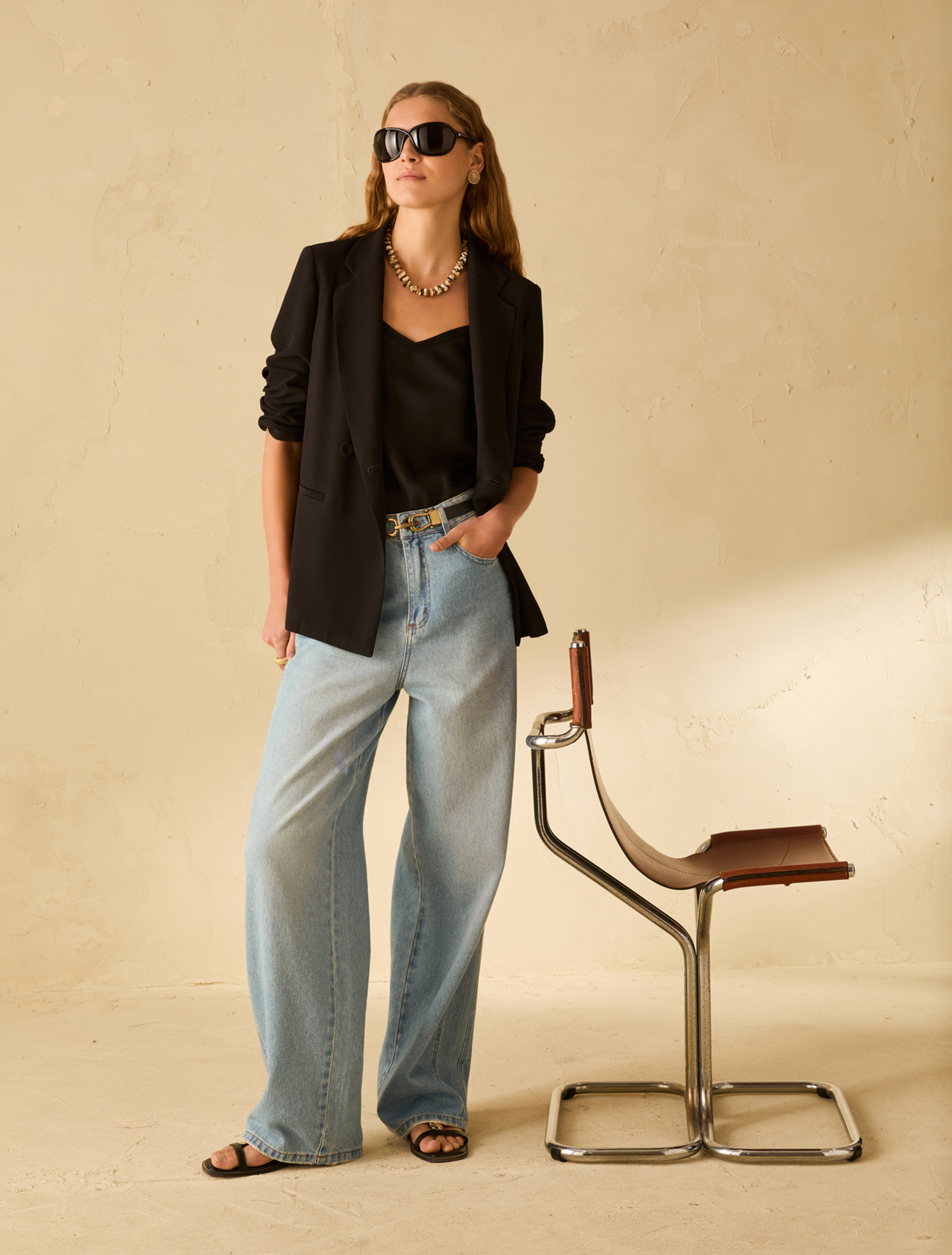 Double satin top - BLACK - pennyblack