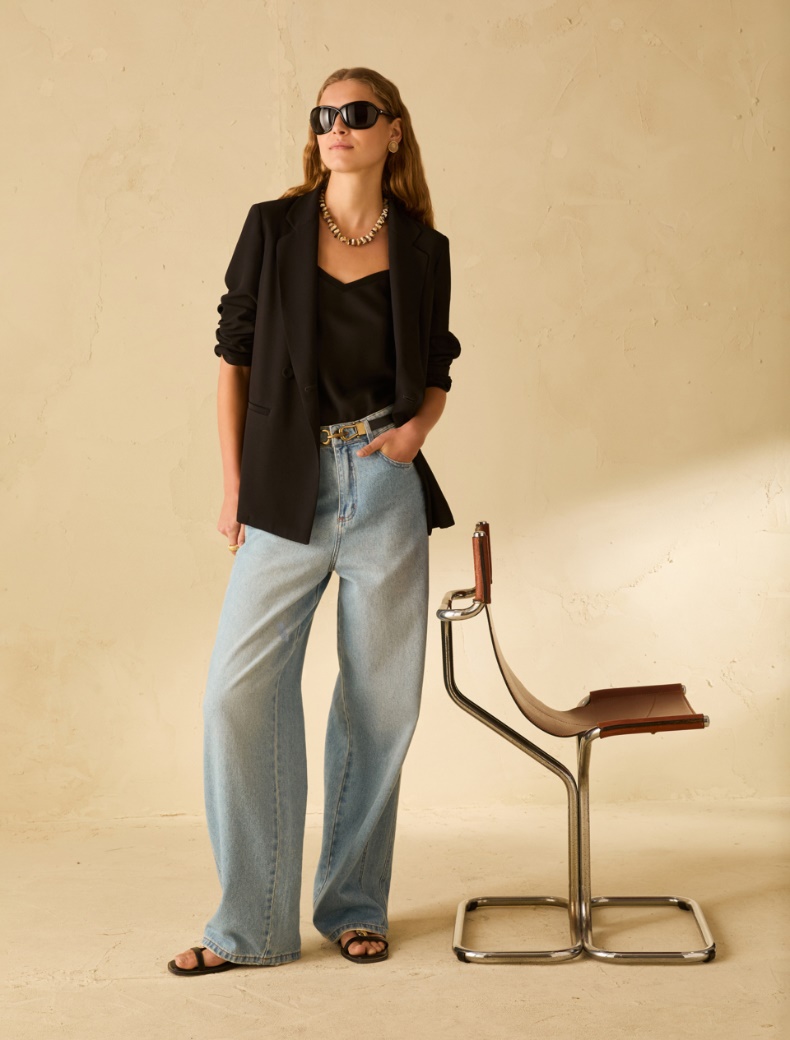 Double satin top - BLACK - pennyblack