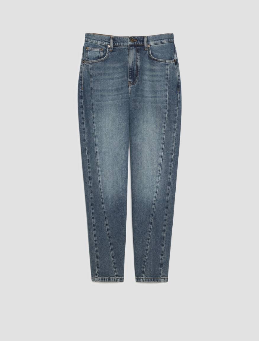 Stone-washed barrel-leg jeans - BLUE JEANS - Pennyblack - 2