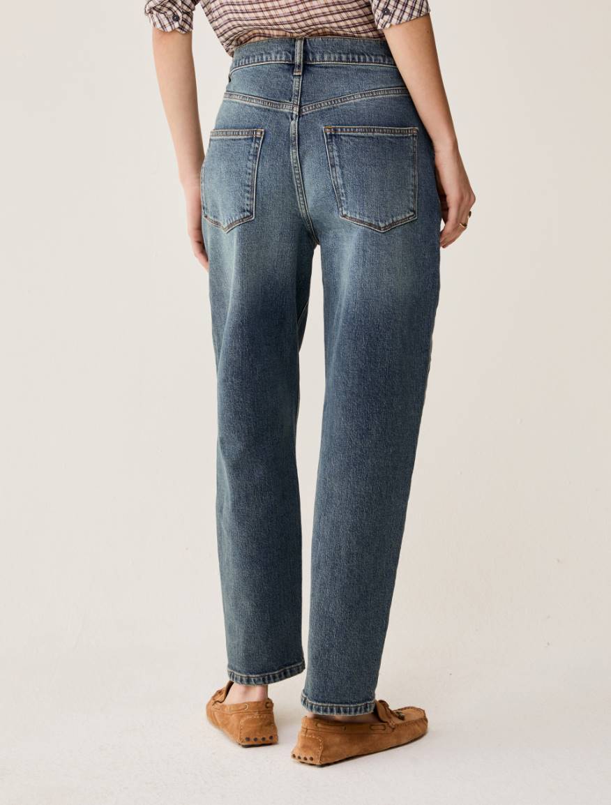 Stone-washed barrel-leg jeans - BLUE JEANS - Pennyblack - 3
