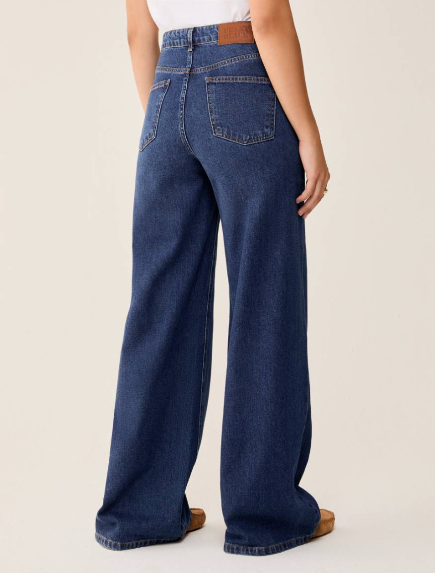 Wide-leg jeans - MIDNIGHTBLUE - Pennyblack - 3