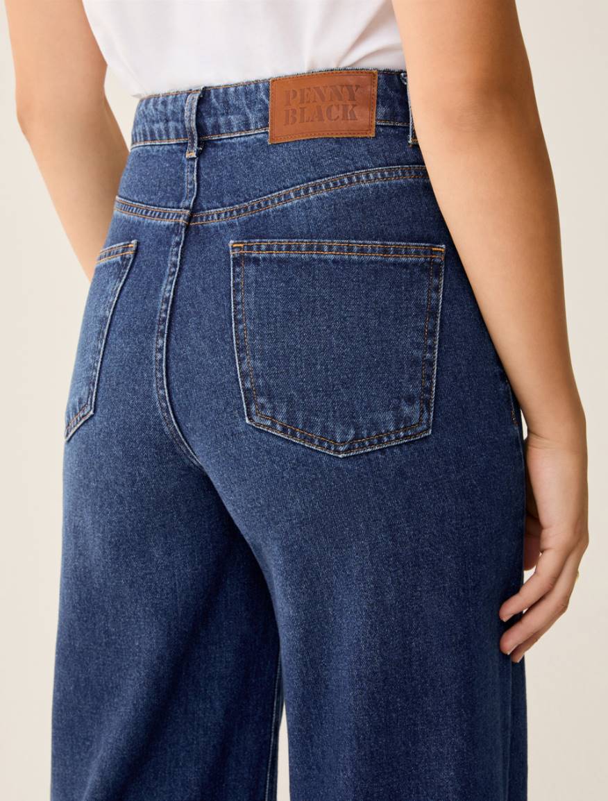 Wide-leg jeans - MIDNIGHTBLUE - Pennyblack - 4