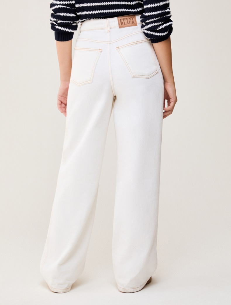 Balloon-cut jeans - WHITE - pennyblack