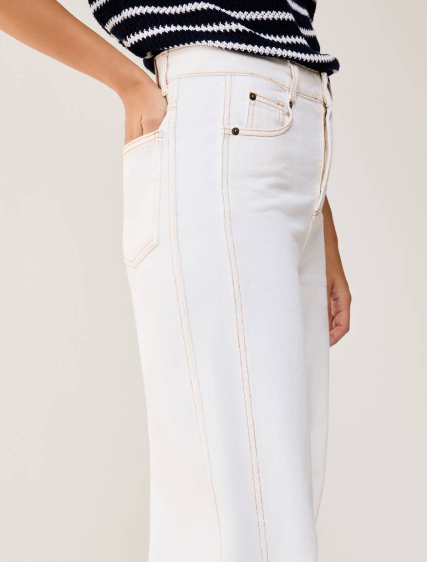 Balloon-cut jeans - WHITE - Pennyblack - 4