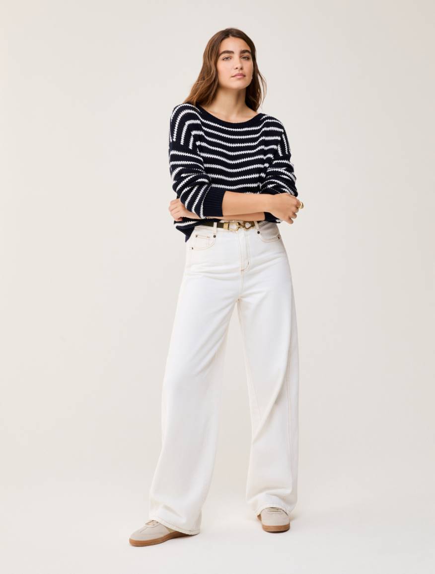 Balloon-cut jeans - WHITE - Pennyblack