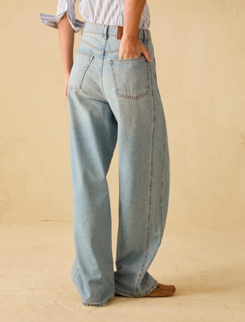 Balloon-cut jeans - BLUE JEANS - pennyblack