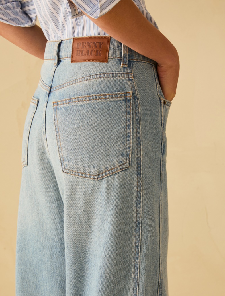 Balloon-cut jeans - BLUE JEANS - pennyblack