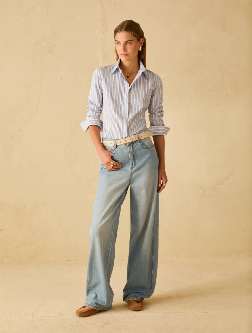 Balloon-cut jeans - BLUE JEANS - Pennyblack