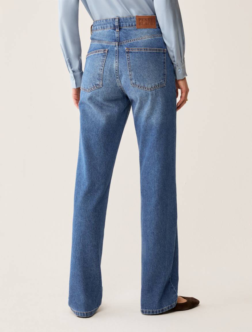 Straight-fit jeans - NAVY - Pennyblack - 3