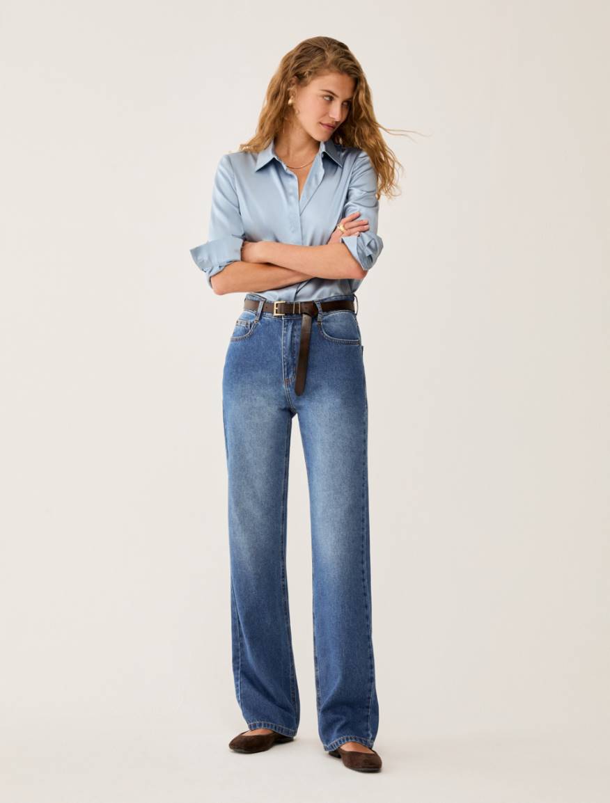 Straight-fit jeans - NAVY - Pennyblack