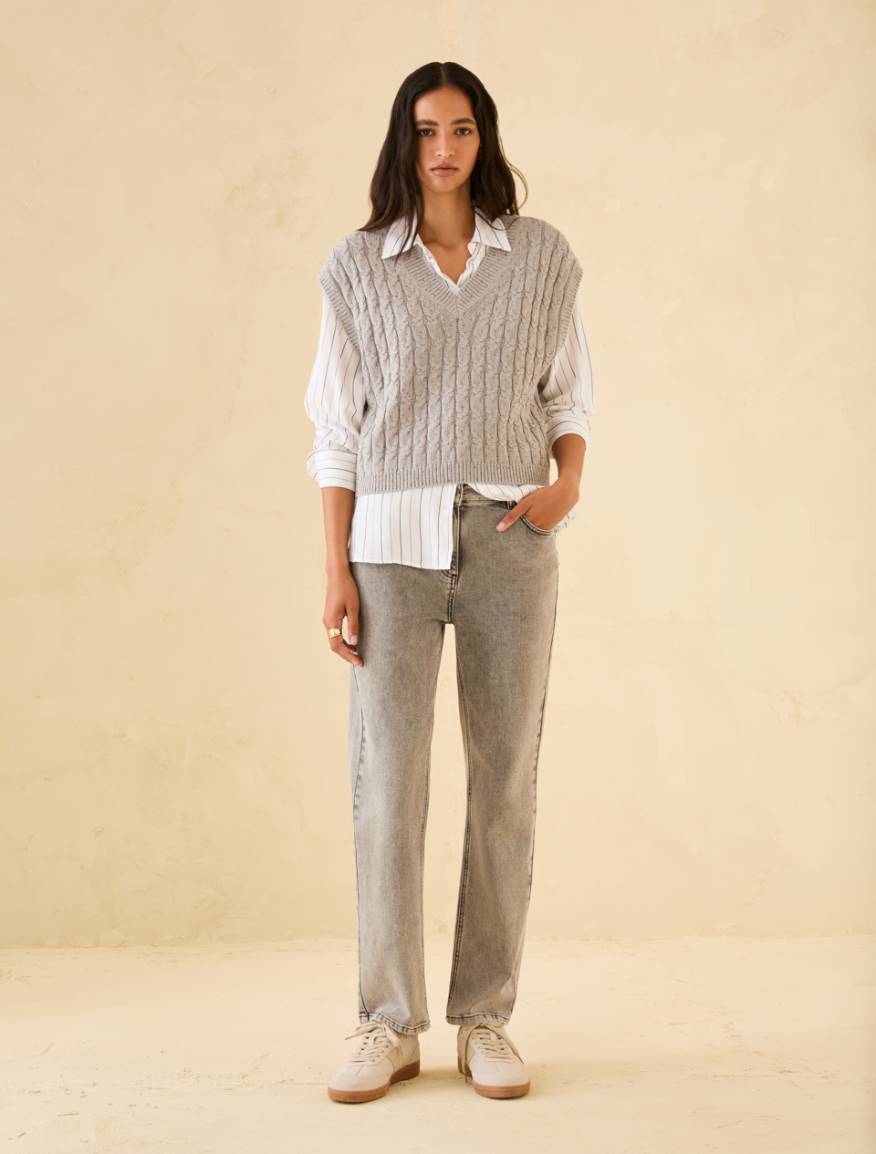 Regular-cut jeans - GREY - Pennyblack
