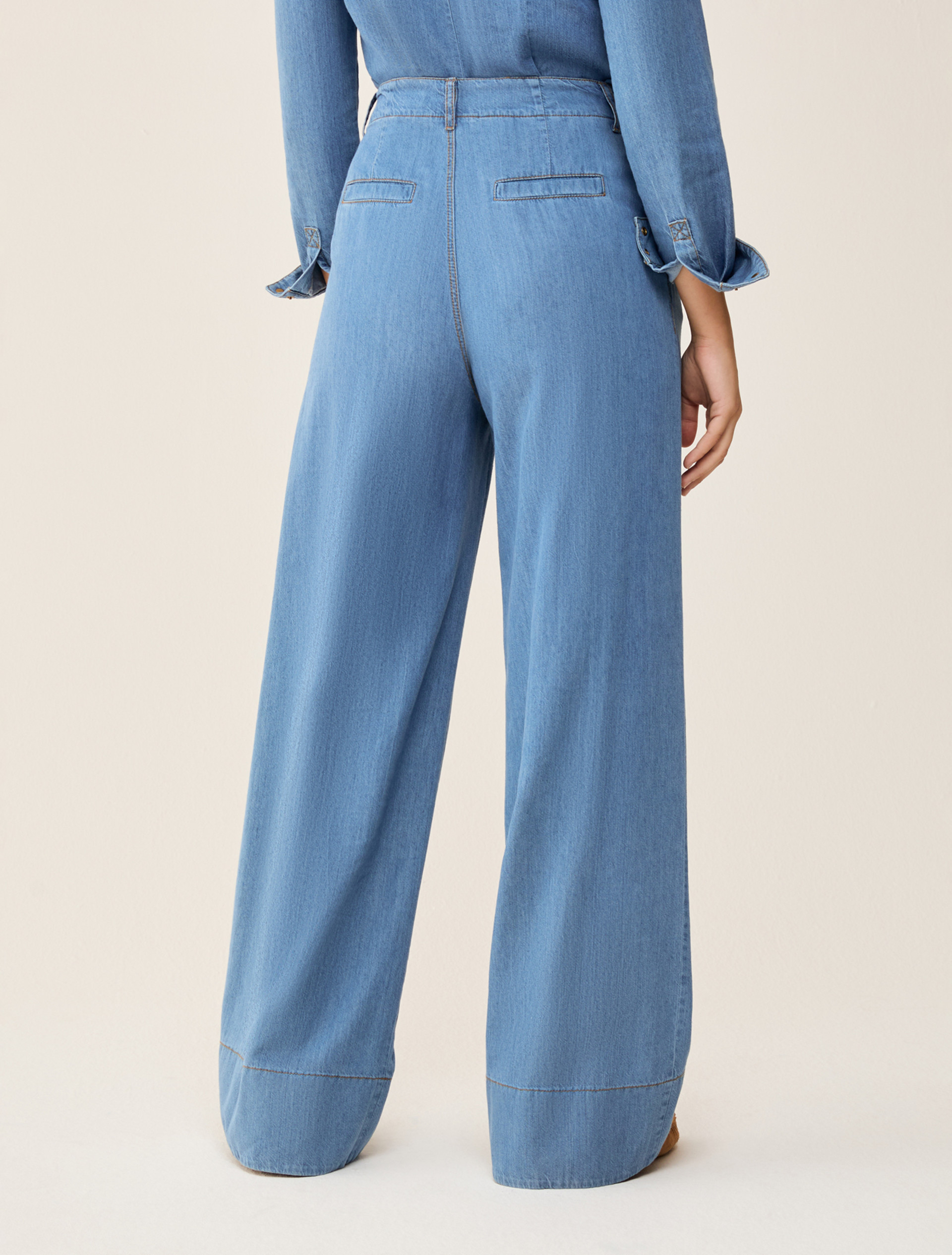 Wide jeans in lightweight denim - NAVY - pennyblack