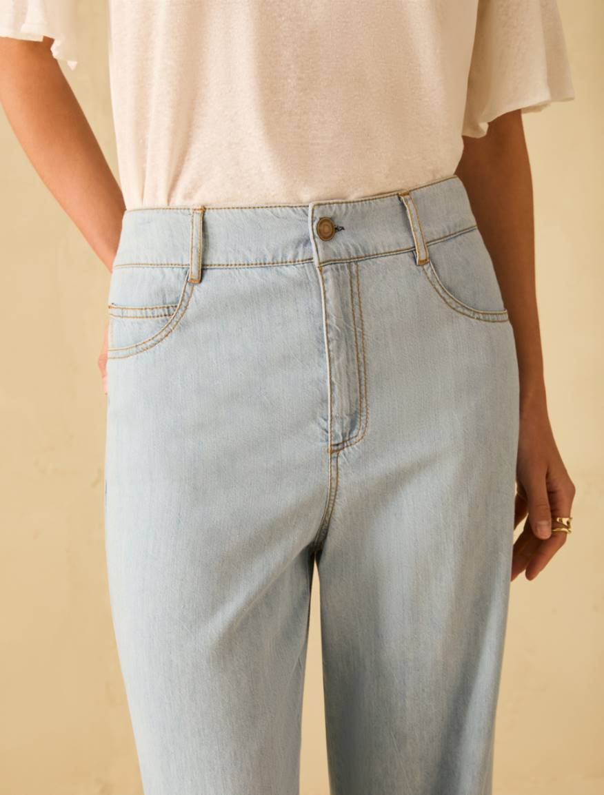 Lightweight straight-leg jeans - LIGHT BLUE - Pennyblack - 4