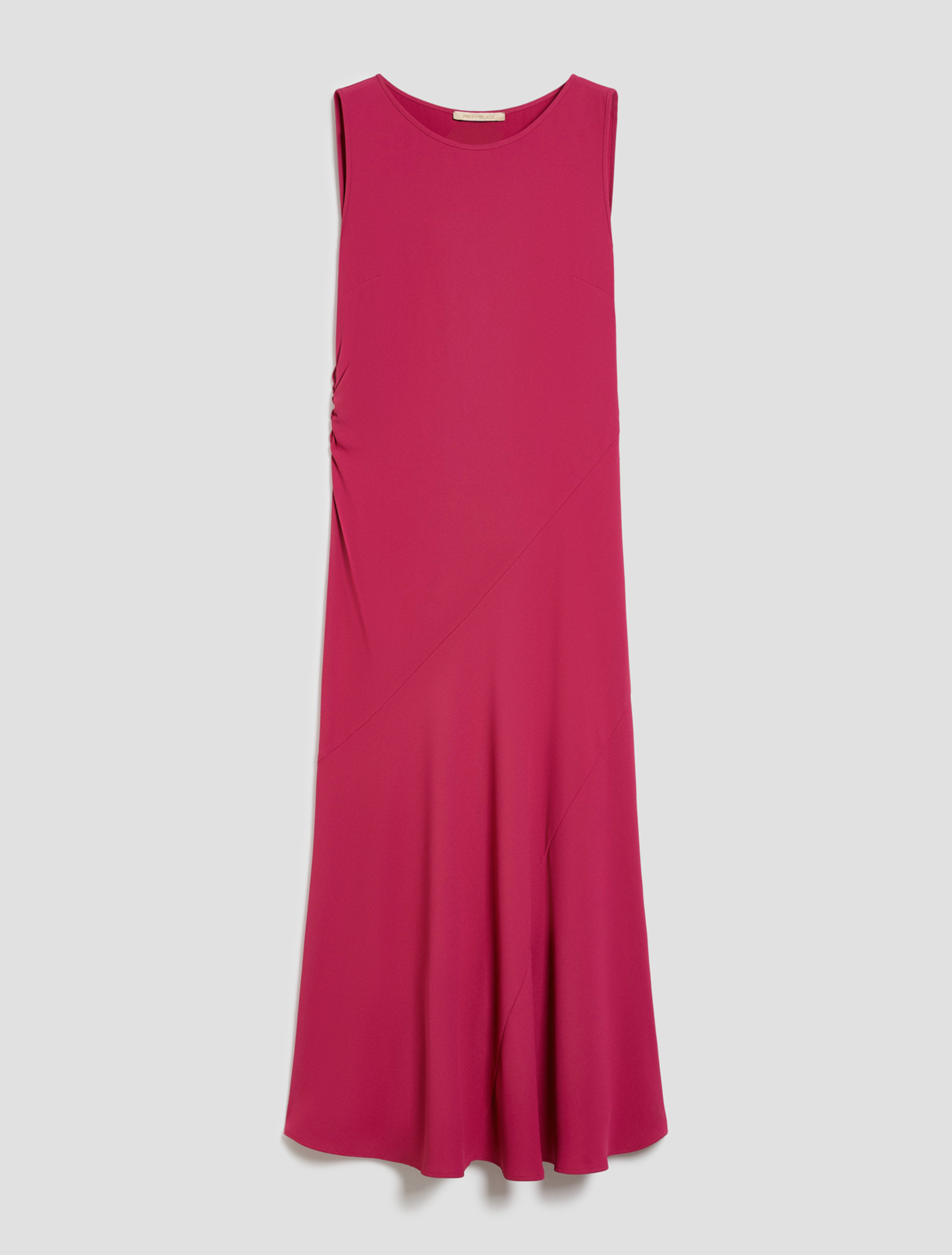 Midi dress in sablé fabric - FUCHSIA - pennyblack