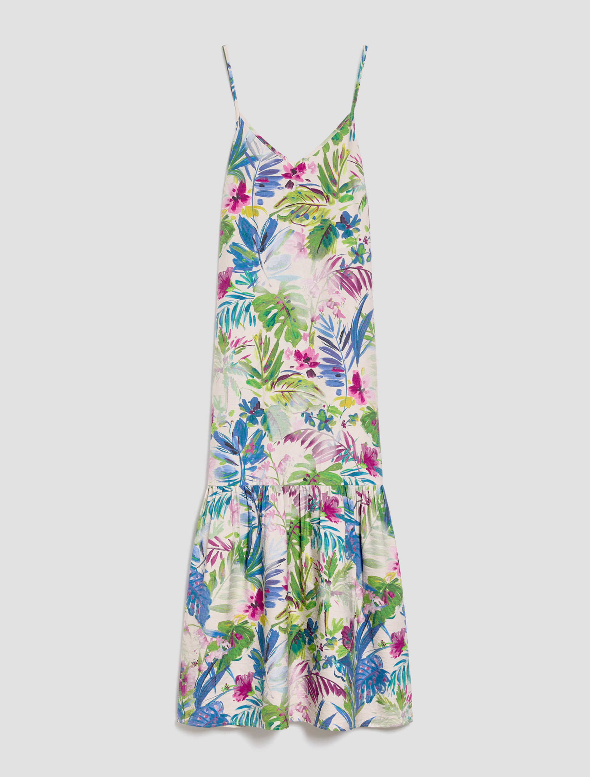 Botanical-patterned maxi dress - ECRU - pennyblack