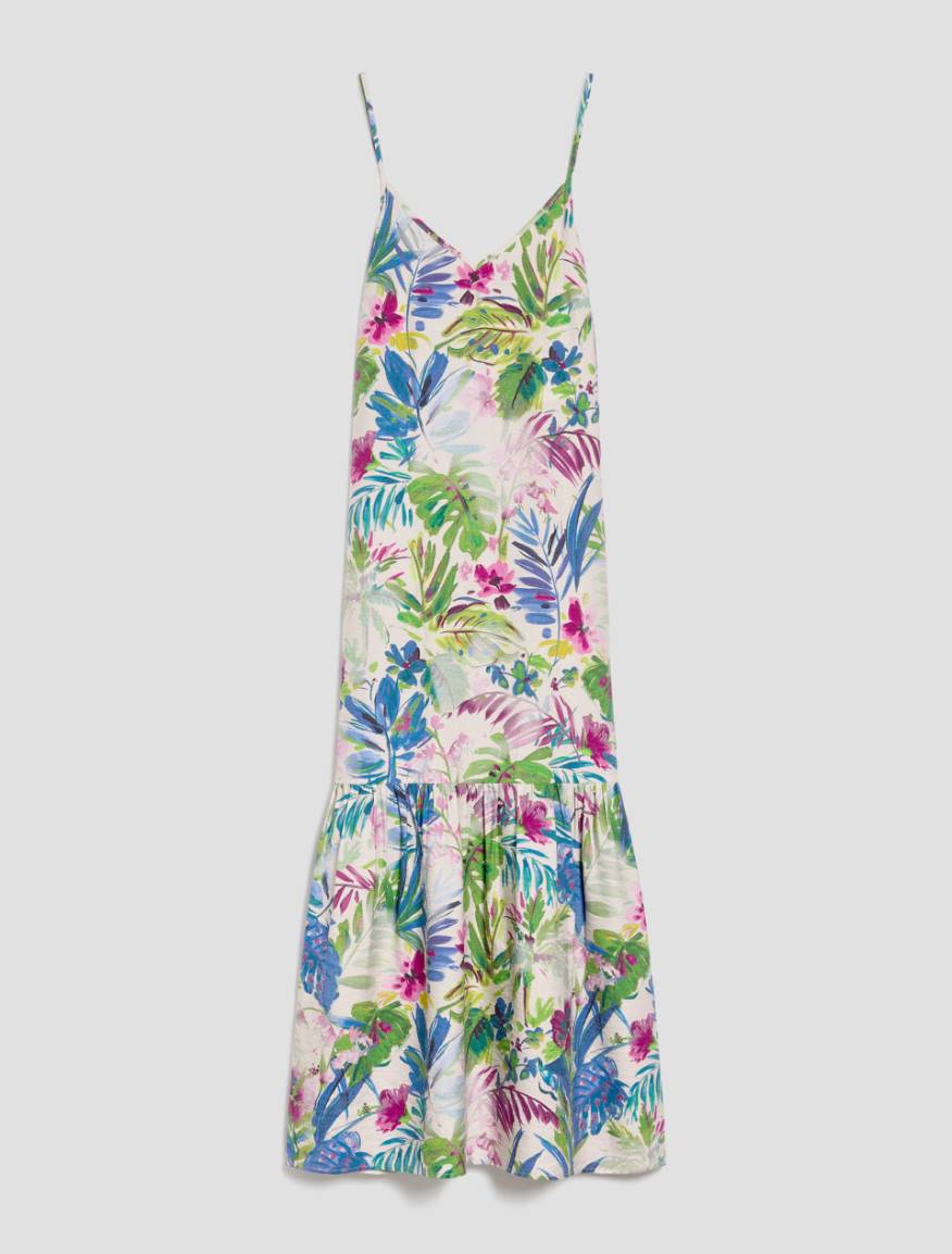 Botanical-patterned maxi dress - ECRU - Pennyblack - 2