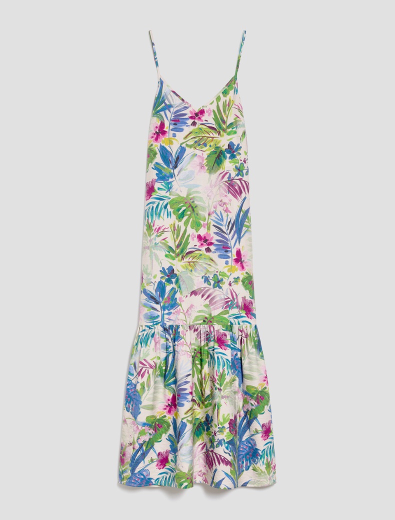 Botanical-patterned maxi dress - ECRU - pennyblack