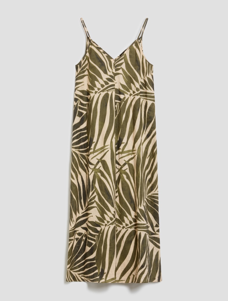 Printed linen midi dress - ROPE - pennyblack