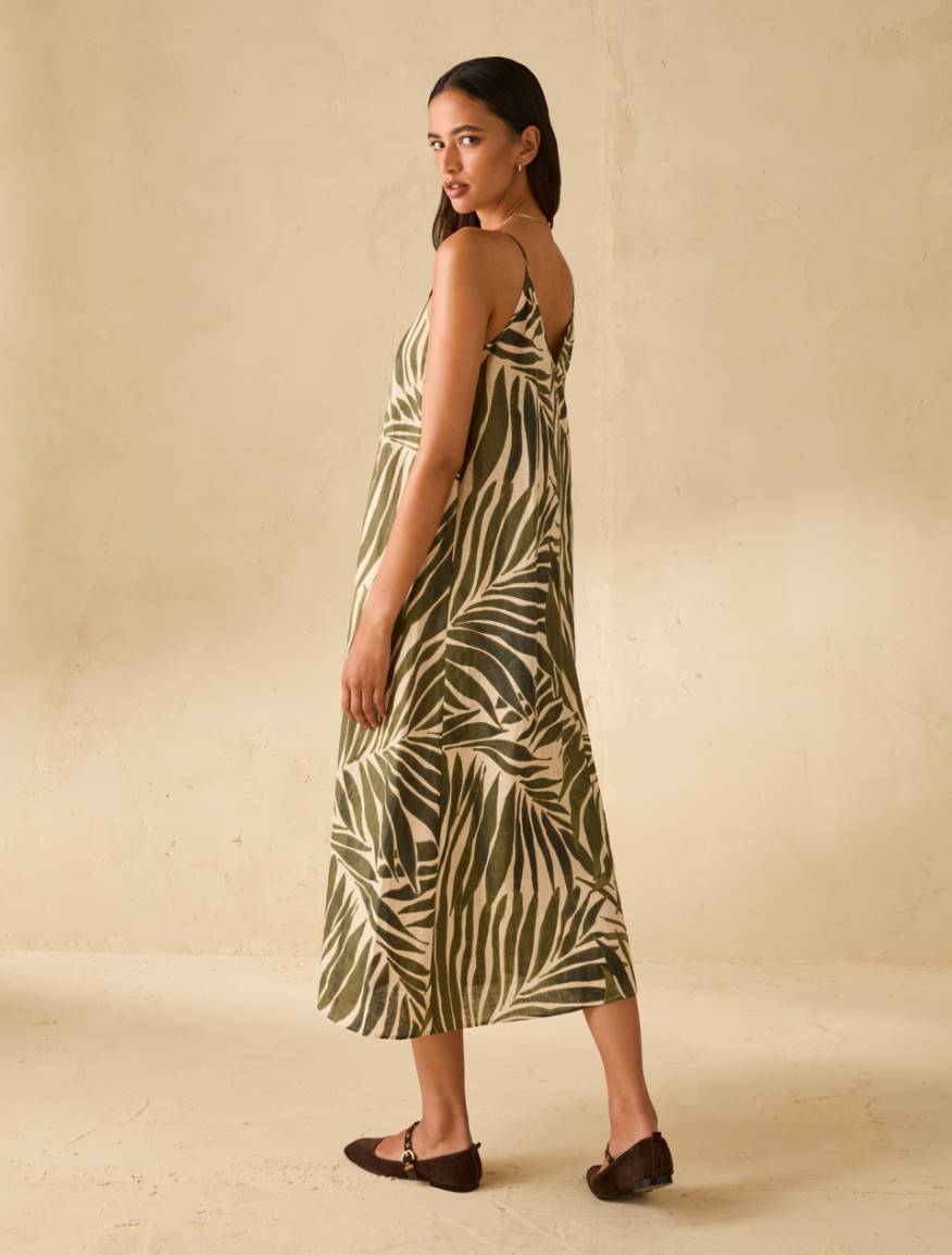 Printed linen midi dress - ROPE - Pennyblack - 3
