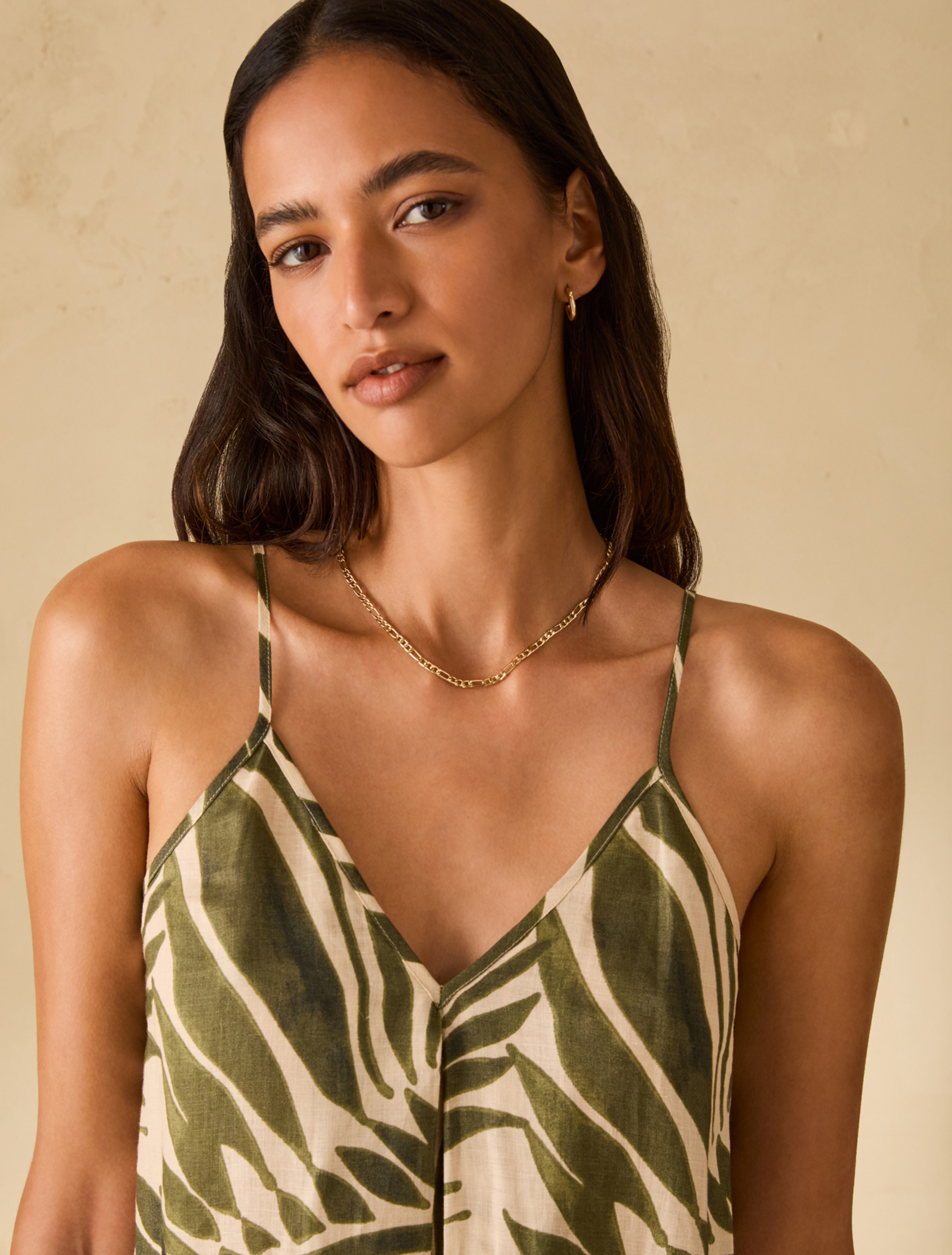 Printed linen midi dress - ROPE - pennyblack