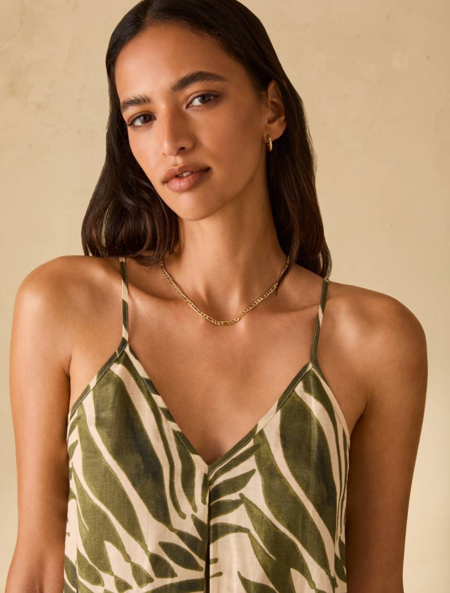 Printed linen midi dress - ROPE - Pennyblack - 4