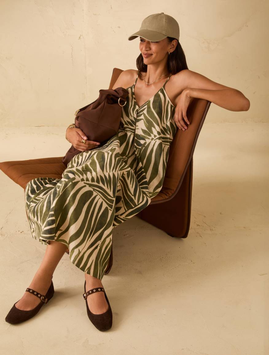 Printed linen midi dress - ROPE - Pennyblack - 5