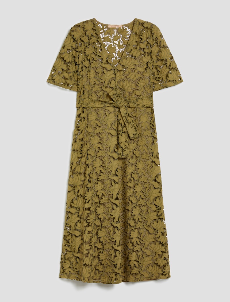 Cotton broderie anglaise midi dress - GREEN - pennyblack