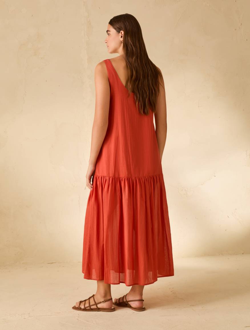 Cotton voile dress - LOBSTER - Pennyblack - 3