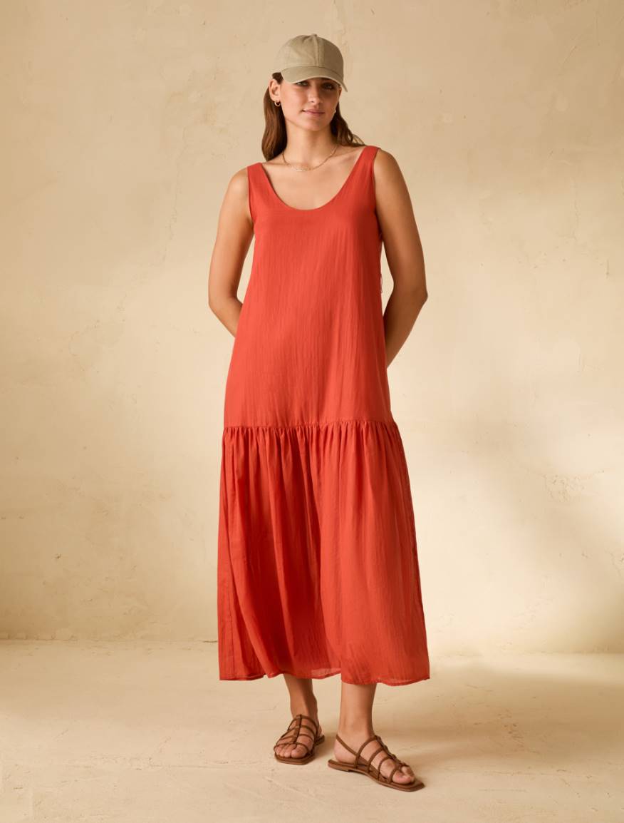 Cotton voile dress - LOBSTER - Pennyblack