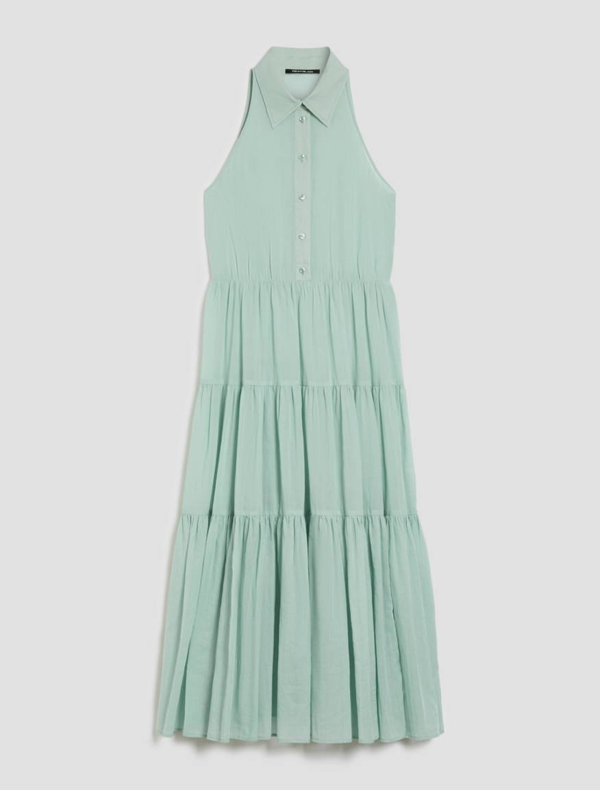 Cotton voile dress with flounces - WATER GREEN - Pennyblack - 2