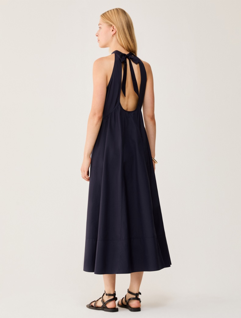Poplin halterneck dress - NAVY - pennyblack