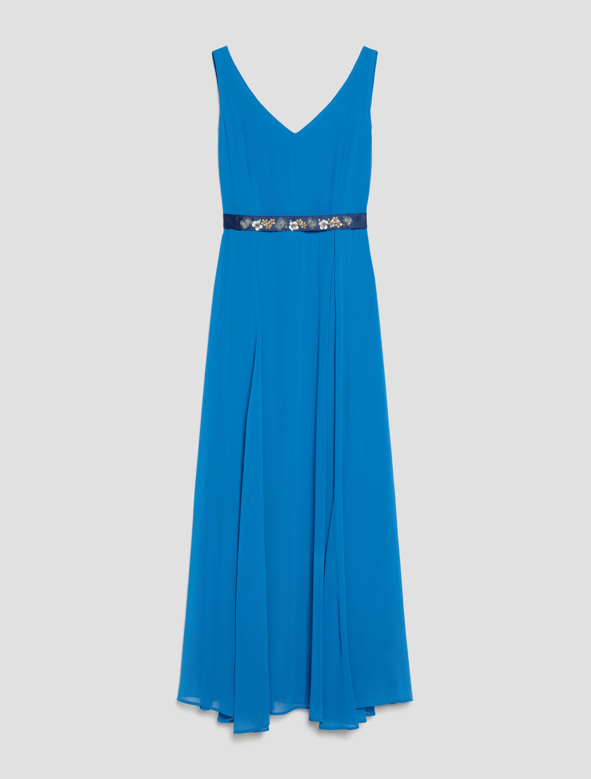 Long georgette dress - TURQUOISE - pennyblack