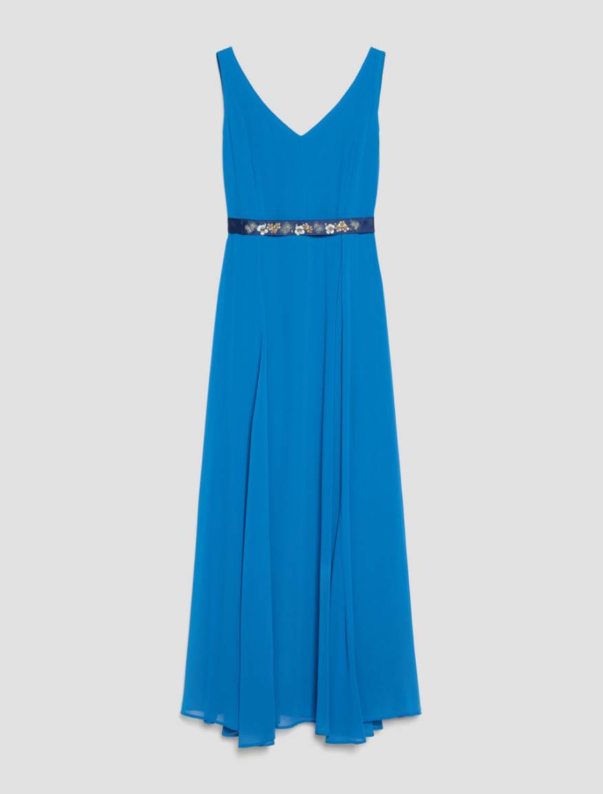 Long georgette dress - TURQUOISE - Pennyblack - 2