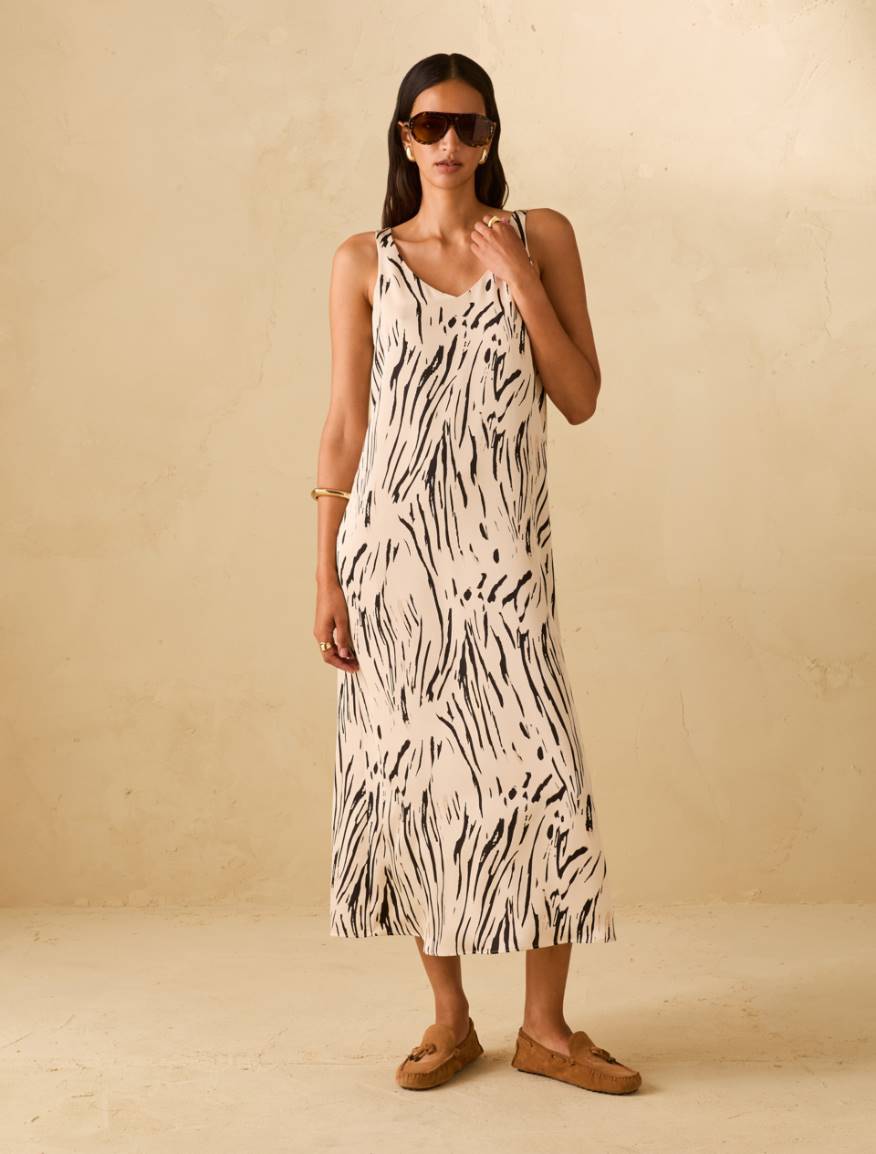 Double satin midi dress - IVORY - Pennyblack - 5