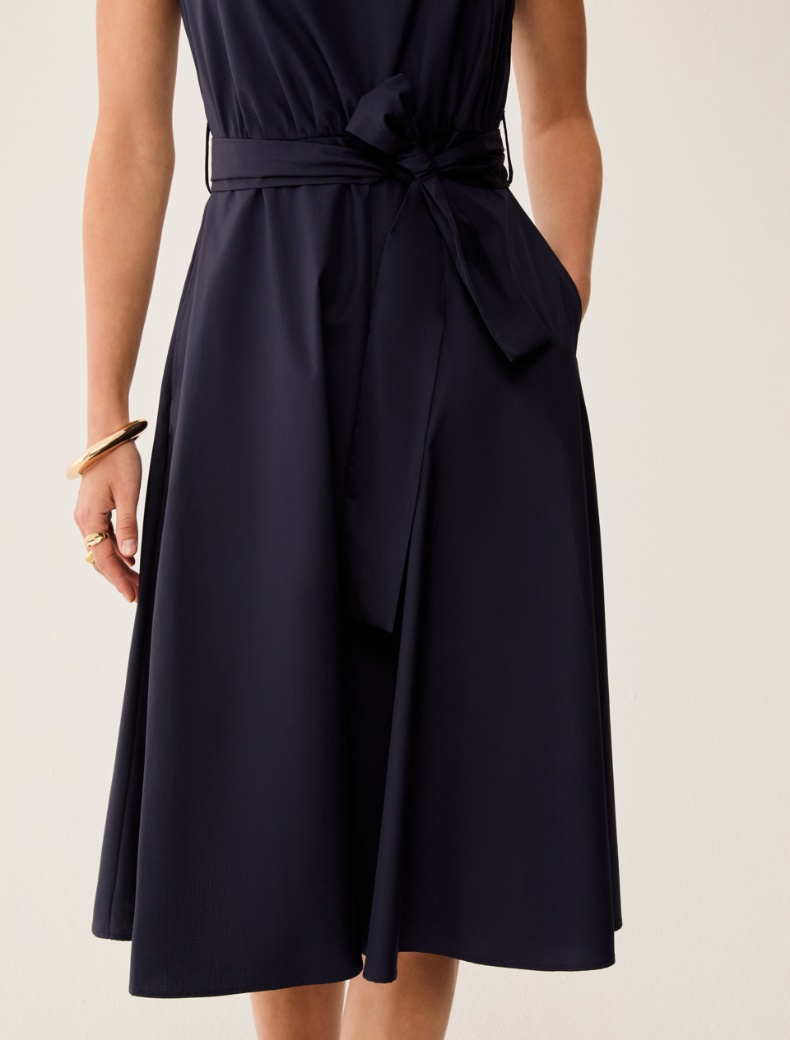Fit & flare poplin dress - NAVY - pennyblack