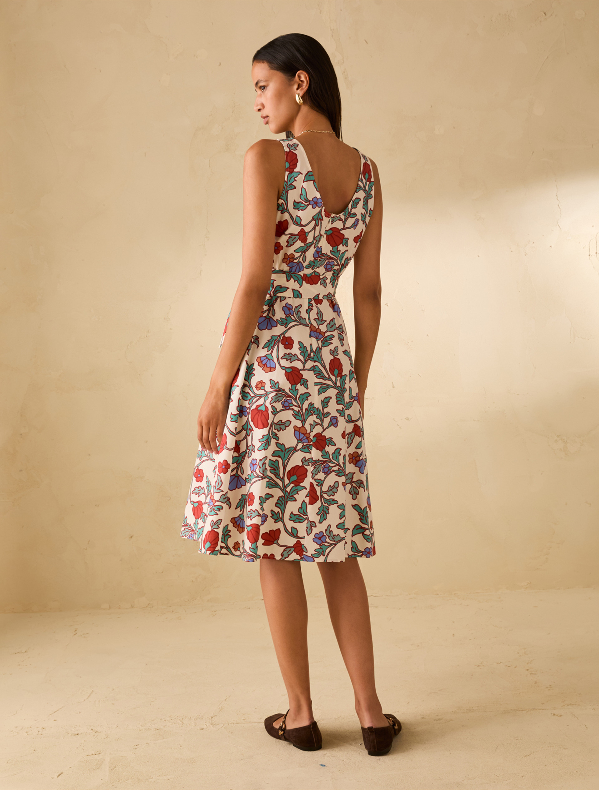 Fit & flare poplin dress - WHITE - pennyblack