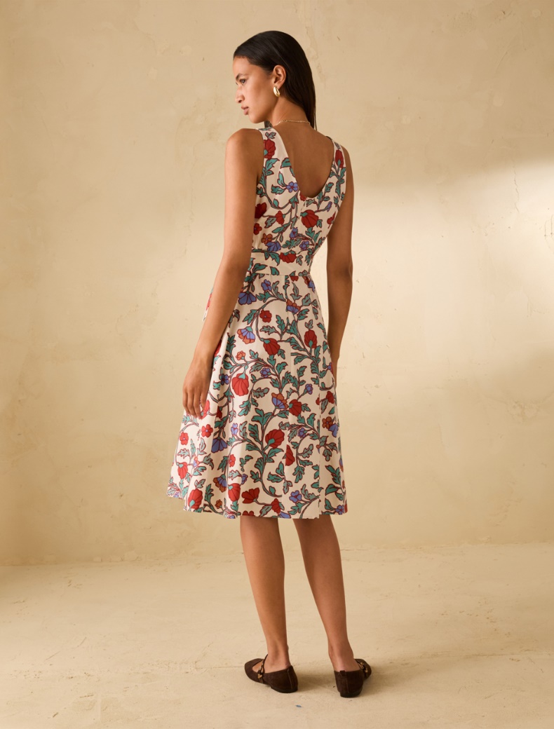 Fit & flare poplin dress - WHITE - pennyblack