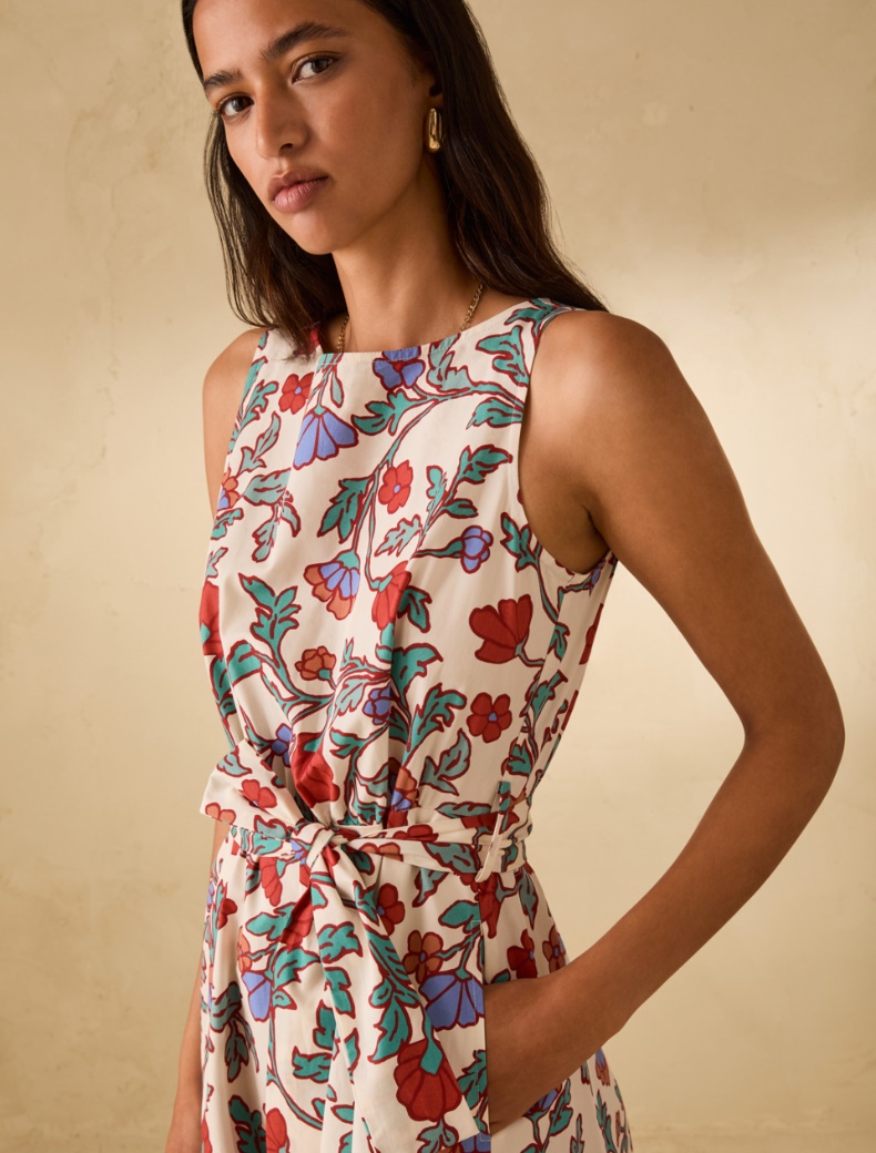 Fit & flare poplin dress - WHITE - pennyblack