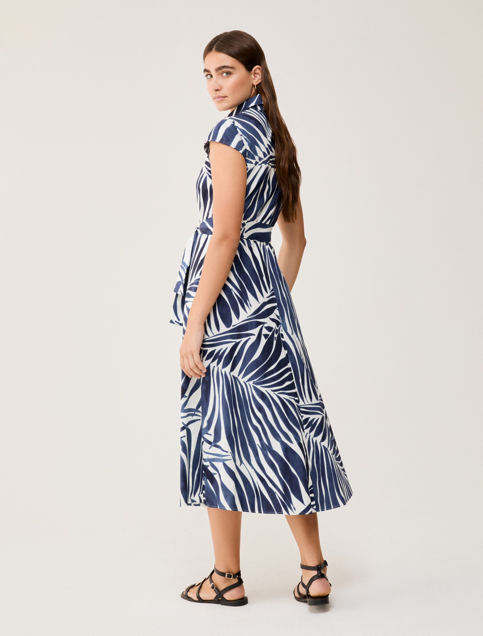 Poplin midi shirt dress - WHITE - pennyblack