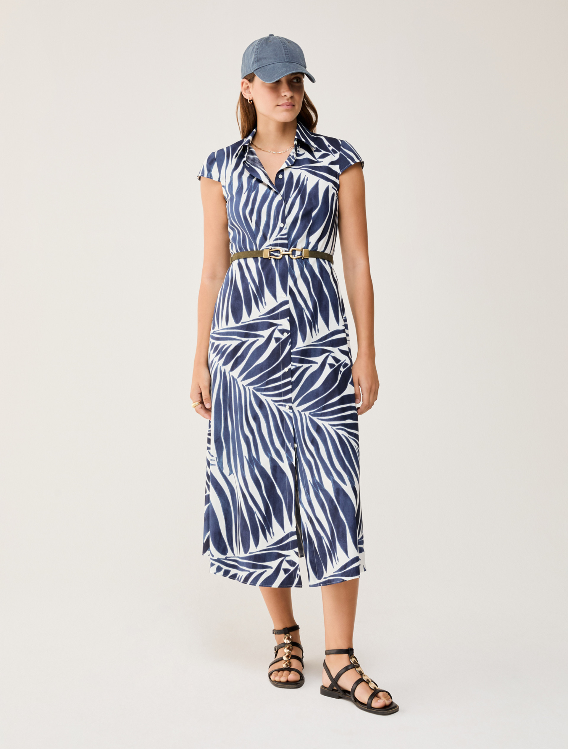 Poplin midi shirt dress - WHITE - pennyblack