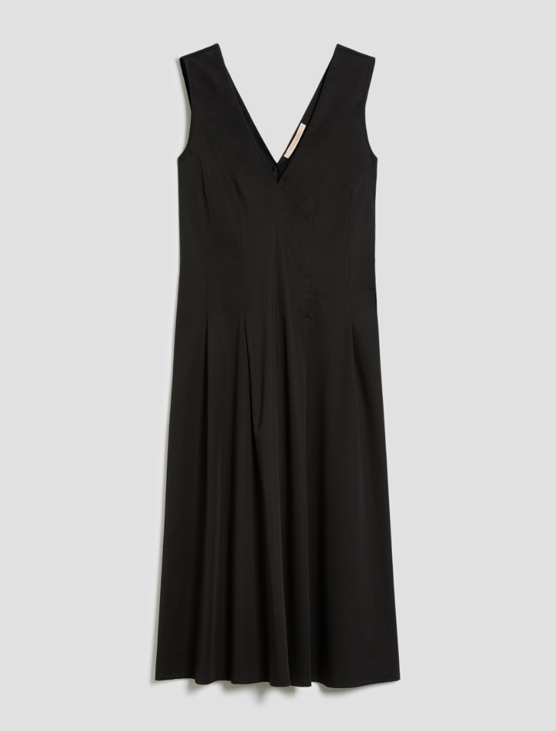 Fit & flare dress in matte satin - BLACK - pennyblack