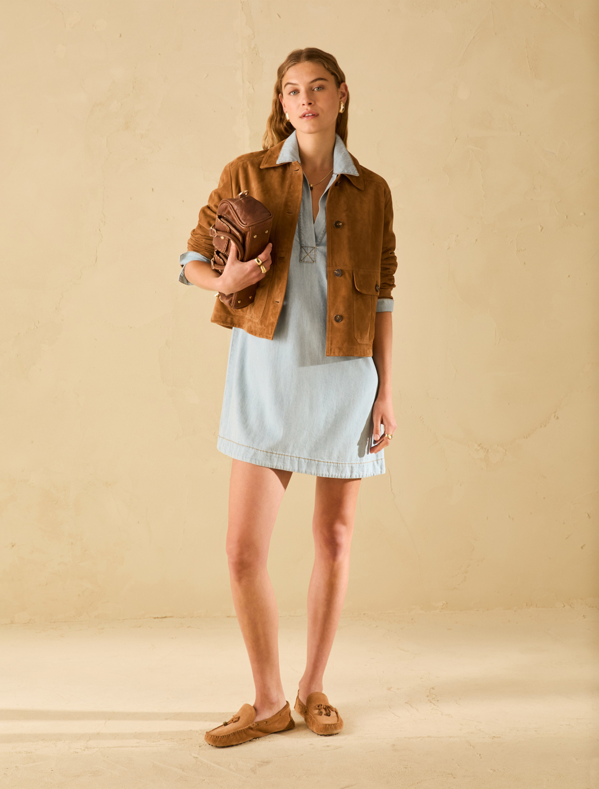 Tunic dress in lightweight denim - LIGHT BLUE - pennyblack