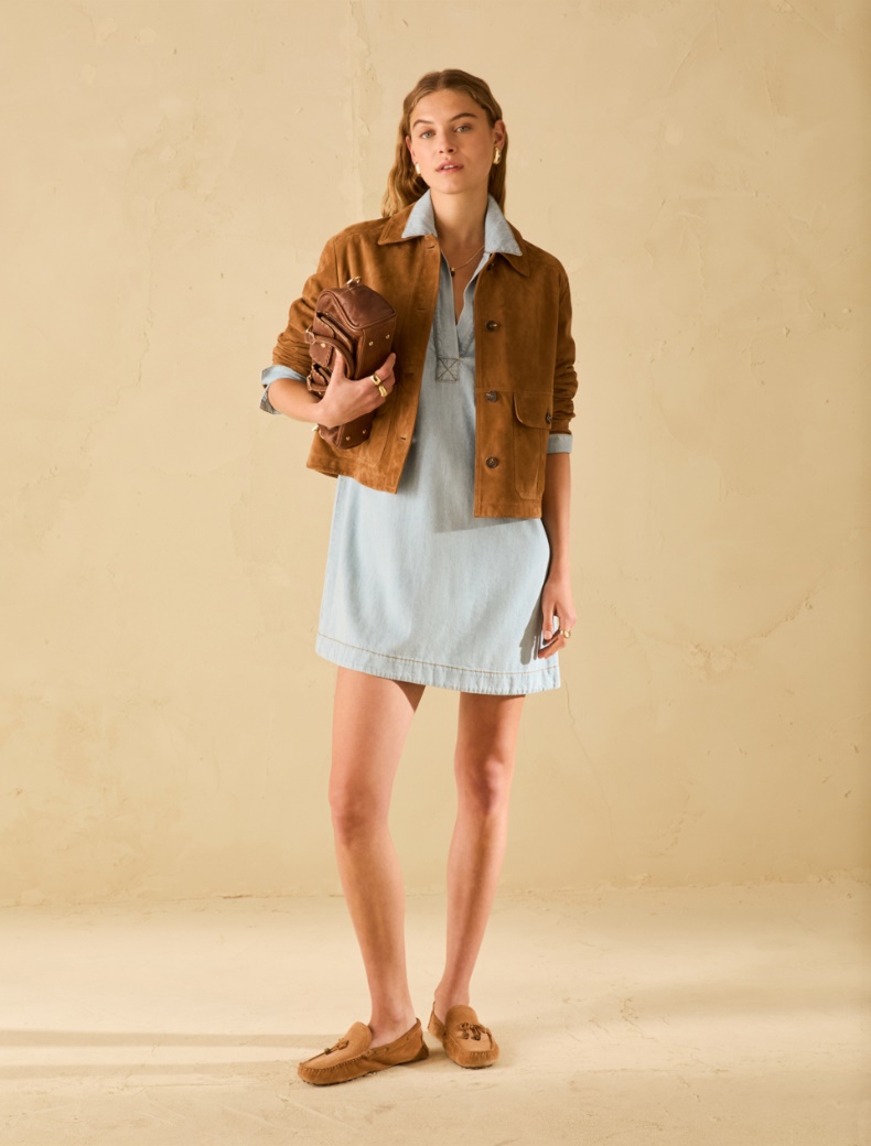 Tunic dress in lightweight denim - LIGHT BLUE - pennyblack