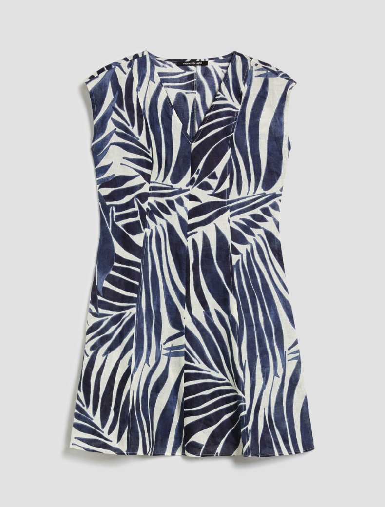 Fit & flare dress in pure linen - WHITE - pennyblack