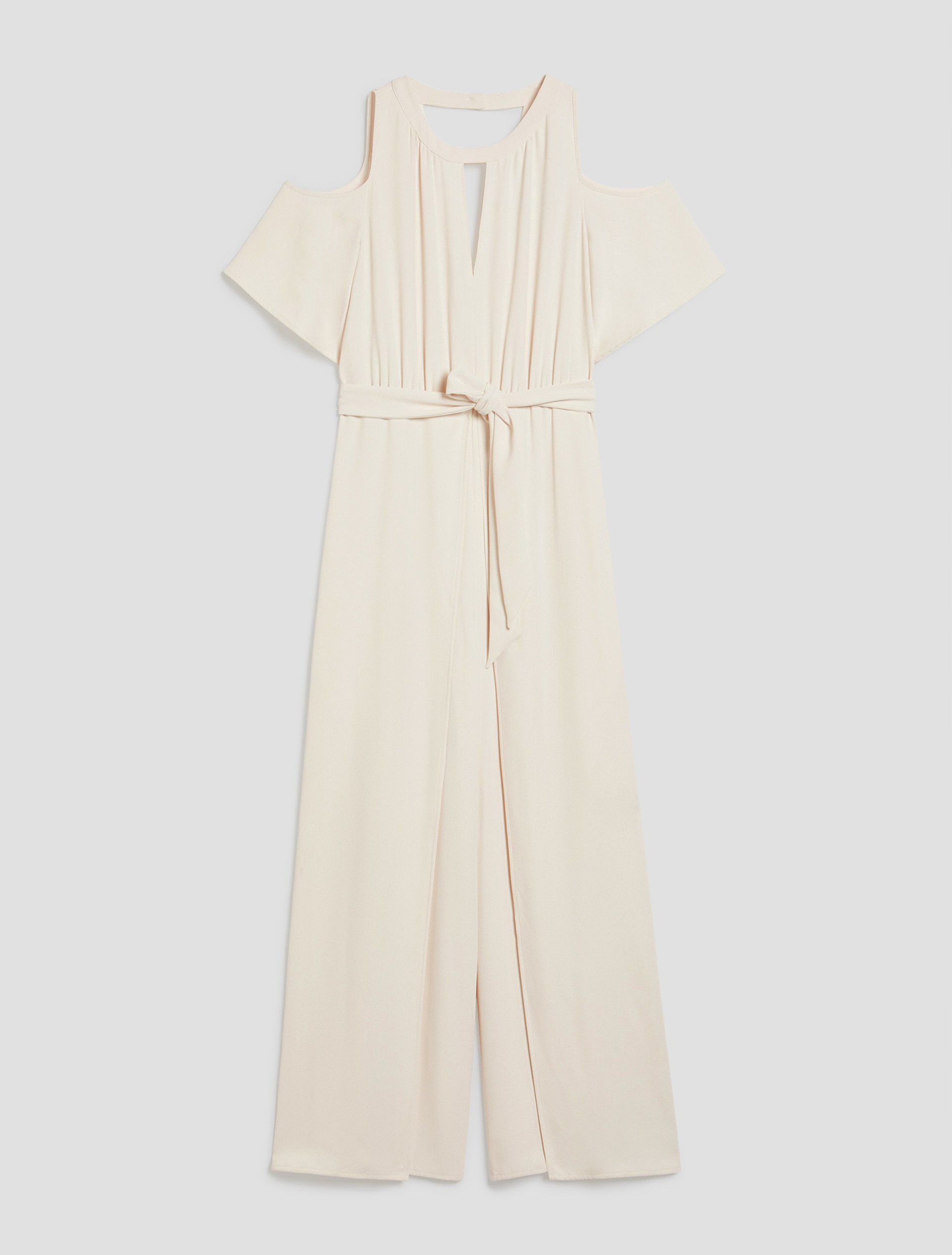 Cut-out jumpsuit in sablé fabric - IVORY - pennyblack