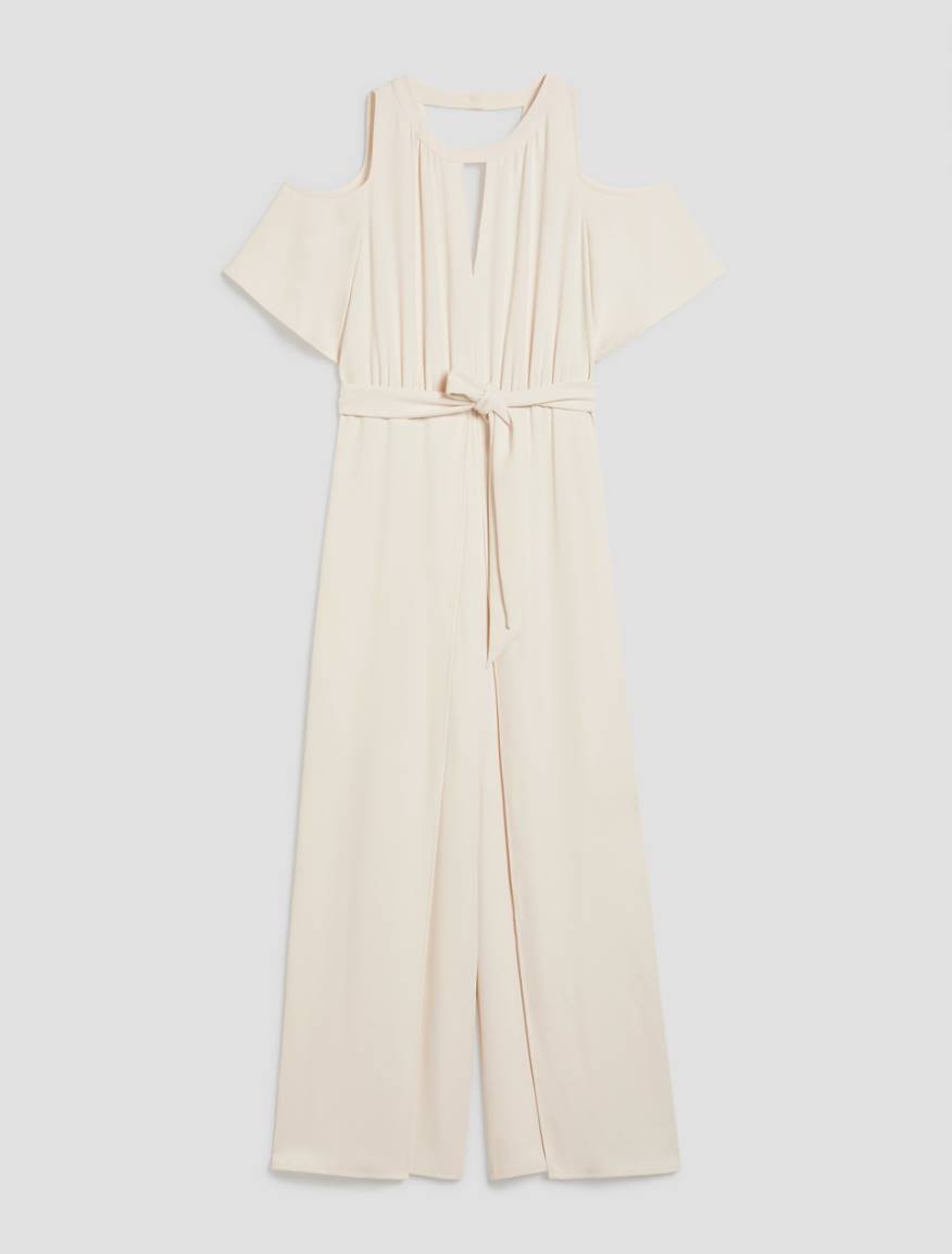Cut-out jumpsuit in sablé fabric - IVORY - Pennyblack - 2