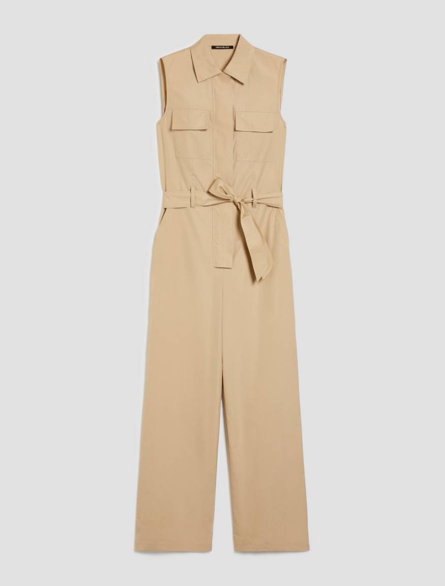 Cotton poplin jumpsuit - NATURAL - Pennyblack - 2